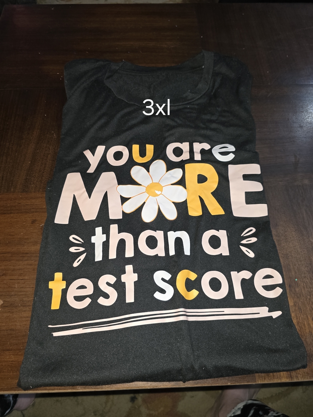 Black Graphic Tee "You Are More Than a Test Score" - 3XL